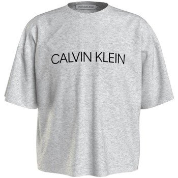 vaatteet Tytöt Lyhythihainen t-paita Calvin Klein Jeans  Harmaa