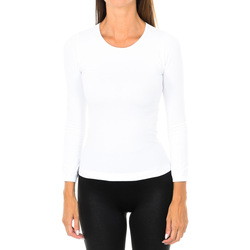 vaatteet Naiset T-paidat pitkillä hihoilla Intimidea 210262-BIANCO Valkoinen