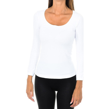 vaatteet Naiset T-paidat pitkillä hihoilla Intimidea 210397-BIANCO Valkoinen