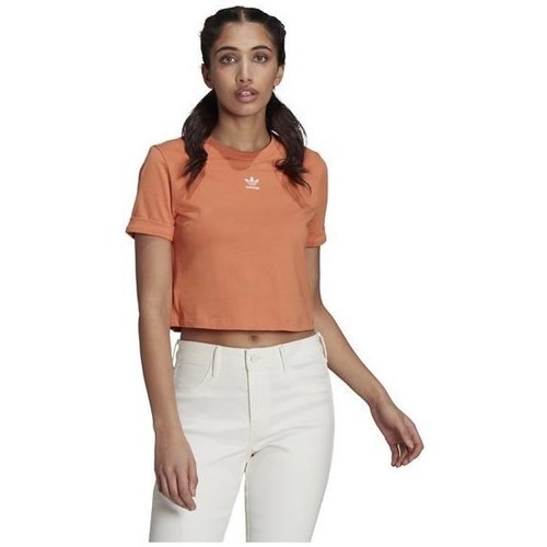 vaatteet Naiset Lyhythihainen t-paita adidas Originals Adicolor Classics Oranssi
