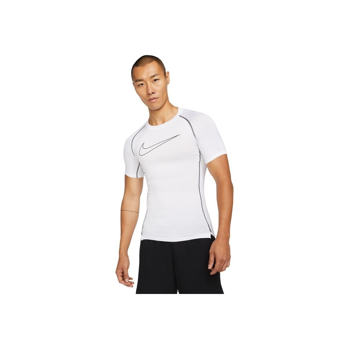 vaatteet Miehet Lyhythihainen t-paita Nike Pro Drifit Valkoinen