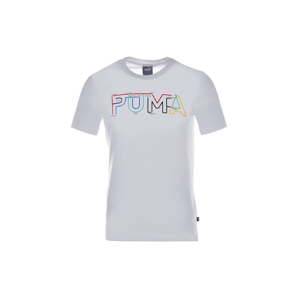 vaatteet Miehet Lyhythihainen t-paita Puma Drycell Graphic Valkoinen