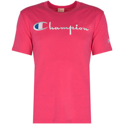 vaatteet Miehet Lyhythihainen t-paita Champion 210972 Vaaleanpunainen