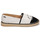 kengät Naiset Espadrillot Karl Lagerfeld KAMINI Maison Logo Slip On Ivory / Musta