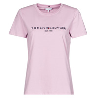 vaatteet Naiset Lyhythihainen t-paita Tommy Hilfiger REGULAR HILFIGER C-NK TEE SS Violetti