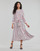vaatteet Naiset Pitkä mekko Tommy Hilfiger VISCOSE MIDI SHIRT DRESS 3/4 SLV Valkoinen / Sininen / Punainen
