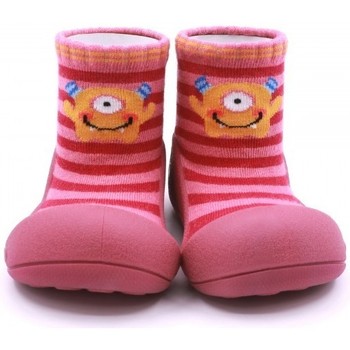 kengät Lapset Vauvan tossut Attipas PRIMEROS PASOS   MONSTRUO AMO03 Vaaleanpunainen