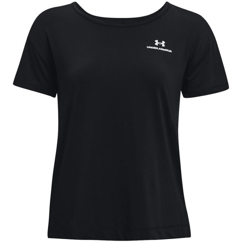 vaatteet Naiset Lyhythihainen t-paita Under Armour Rush Energy Core Short Sleeve Musta