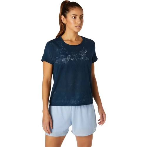 vaatteet Naiset Lyhythihainen t-paita Asics Ventilate SS Top Sininen