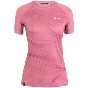 vaatteet Naiset Lyhythihainen t-paita Salewa Koszulka  Seceda Dry W 28070-6570 Vaaleanpunainen