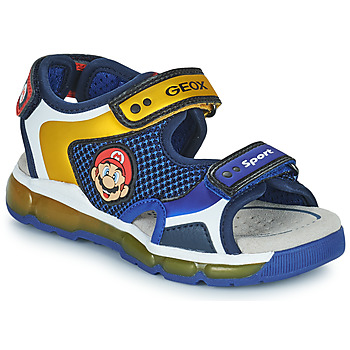 kengät Pojat Sandaalit ja avokkaat Geox J SANDAL ANDROID BOY Sininen / Keltainen / Punainen
