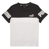 vaatteet Pojat Lyhythihainen t-paita Puma PUMA POWER TEE Musta / Valkoinen