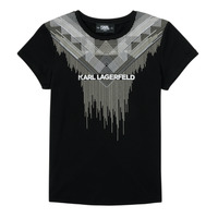 vaatteet Tytöt Lyhythihainen t-paita Karl Lagerfeld UAS Musta