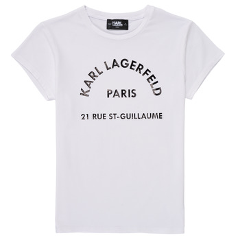 vaatteet Tytöt Lyhythihainen t-paita Karl Lagerfeld UNIFOMISE Valkoinen