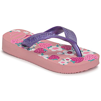kengät Tytöt Varvassandaalit Havaianas KIDS FLORES Vaaleanpunainen / Violetti
