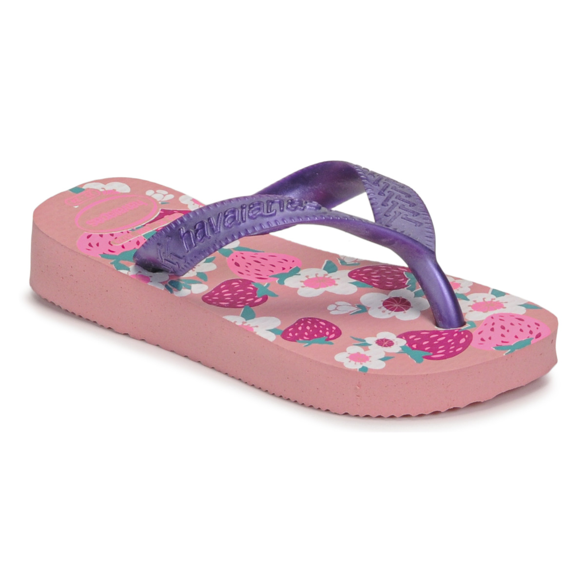 kengät Tytöt Varvassandaalit Havaianas KIDS FLORES Vaaleanpunainen / Violetti