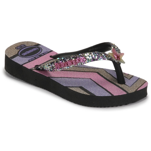 kengät Tytöt Varvassandaalit Havaianas KIDS SLIM GLITTER TRENDY Vaaleanpunainen / Musta / Violetti