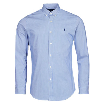 vaatteet Miehet Pitkähihainen paitapusero Polo Ralph Lauren ZSC11B Sininen / Valkoinen / Hairline / Strip