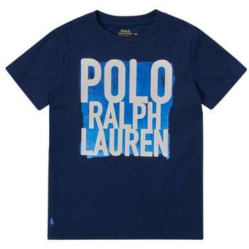 vaatteet Pojat Lyhythihainen t-paita Polo Ralph Lauren TITOUALII Laivastonsininen