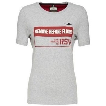 vaatteet Naiset Lyhythihainen t-paita Aeronautica Militare 202TS1754DJ48617 Valkoinen