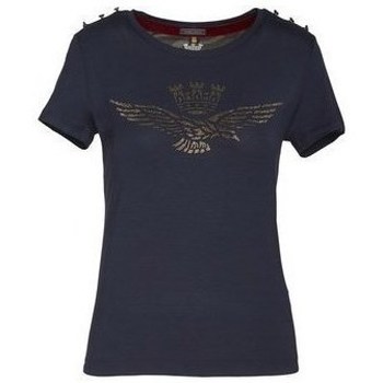 vaatteet Naiset Lyhythihainen t-paita Aeronautica Militare 202TS1809DJ41408 Laivastonsininen