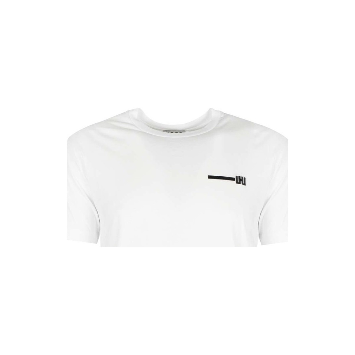 vaatteet Miehet Lyhythihainen t-paita Les Hommes UHT214 700P | Typography T-Shirt Musta