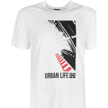vaatteet Miehet Lyhythihainen t-paita Les Hommes URG800P UG816 | Urban Life LHU Valkoinen