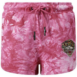 vaatteet Naiset Shortsit / Bermuda-shortsit Ed Hardy Los tigre runner short hot pink Vaaleanpunainen