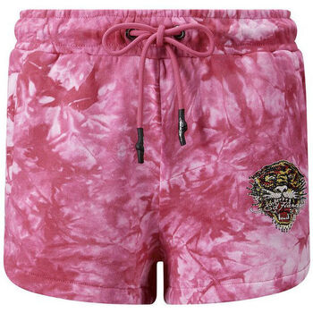 vaatteet Miehet Shortsit / Bermuda-shortsit Ed Hardy - Los tigre runner short hot pink Vaaleanpunainen