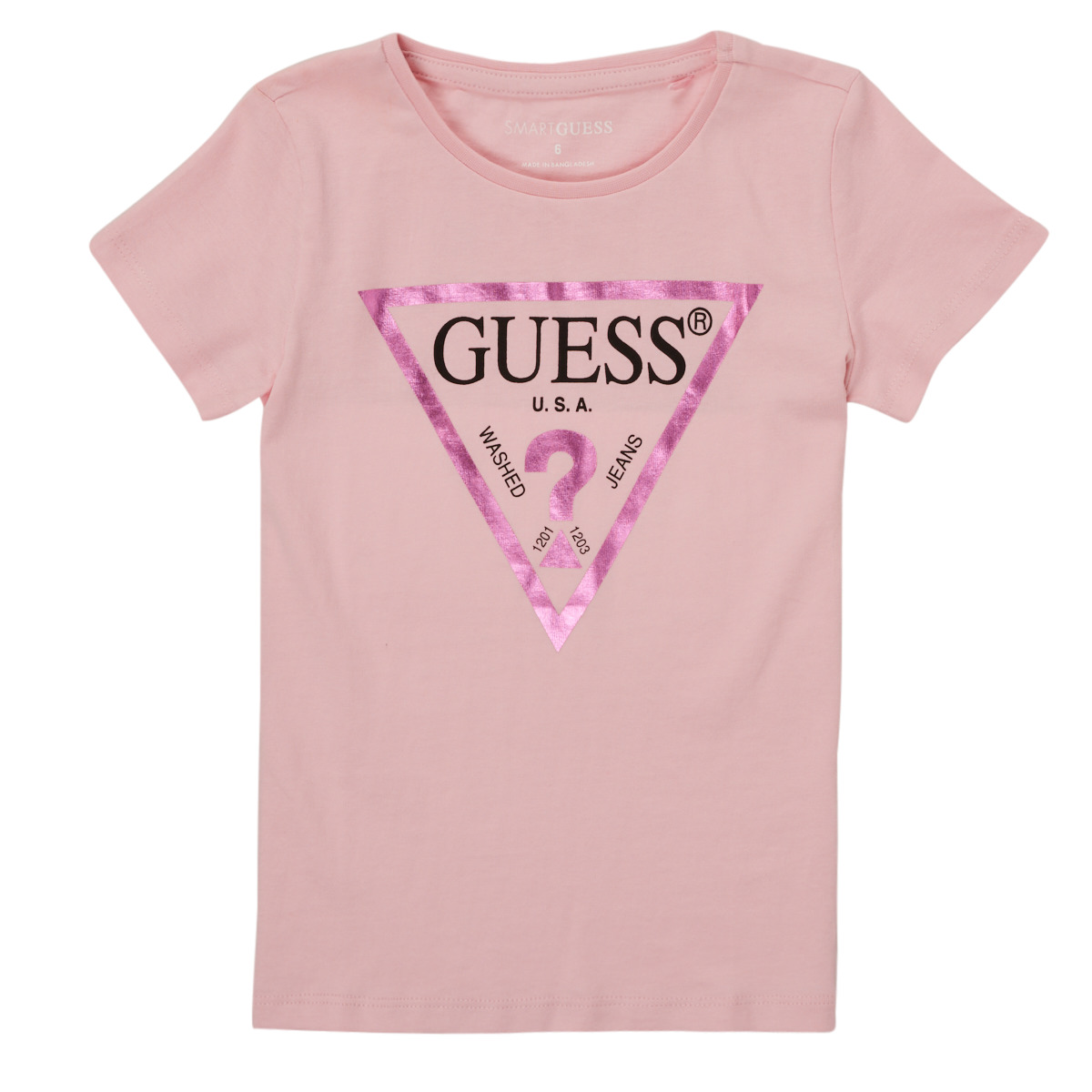 vaatteet Tytöt Lyhythihainen t-paita Guess CANCI Vaaleanpunainen