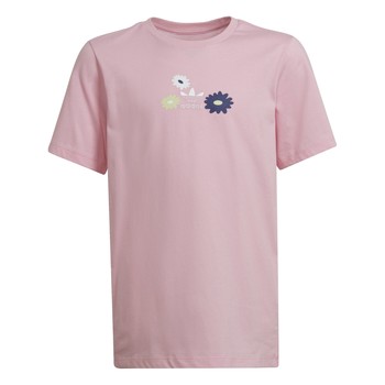 vaatteet Tytöt Lyhythihainen t-paita adidas Originals CATHERINE Vaaleanpunainen
