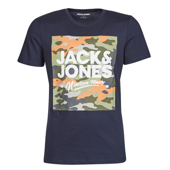 vaatteet Miehet Lyhythihainen t-paita Jack & Jones JJPETE Laivastonsininen