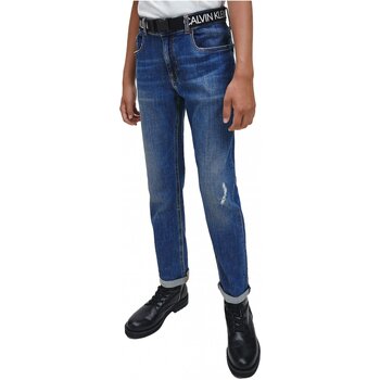 vaatteet Lapset Slim-farkut Calvin Klein Jeans IB0IB00580 Sininen