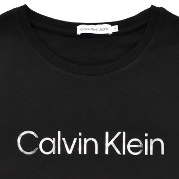 Calvin Klein Jeans INSTITUTIONAL SILVER LOGO T-SHIRT DRESS Musta