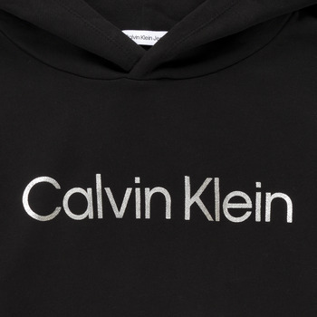 Calvin Klein Jeans INSTITUTIONAL SILVER LOGO HOODIE Musta