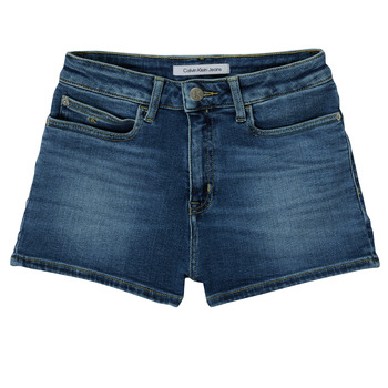 vaatteet Tytöt Shortsit / Bermuda-shortsit Calvin Klein Jeans RELAXED HR SHORT MID BLUE Sininen