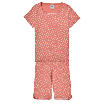 vaatteet Tytöt pyjamat / yöpaidat Petit Bateau BRUNE Vaaleanpunainen