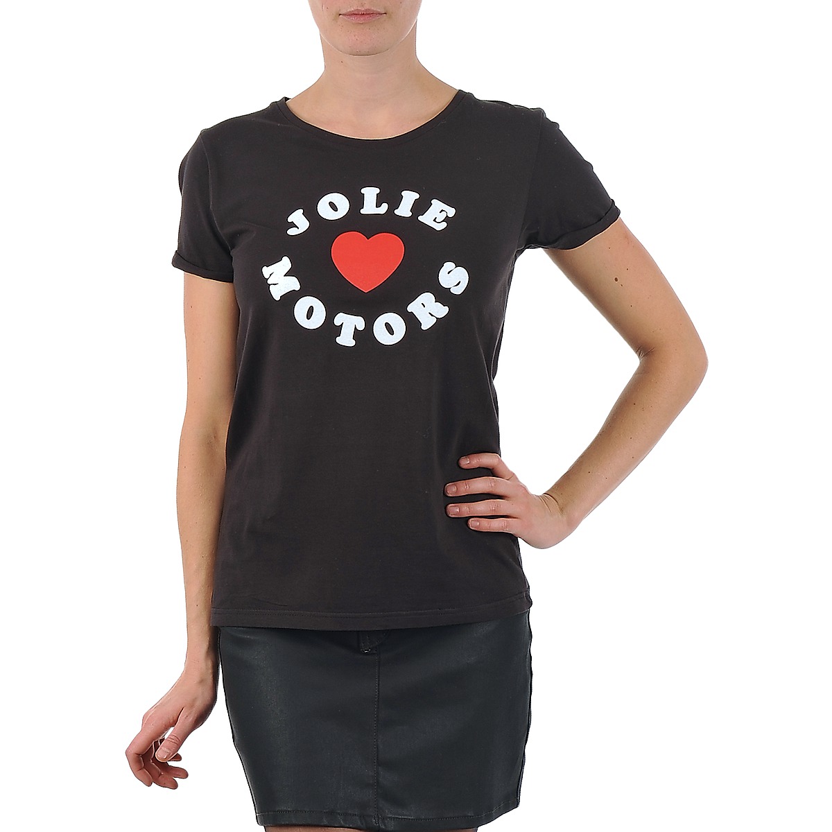 vaatteet Naiset Lyhythihainen t-paita Kulte LOUISA JOLIEMOTOR 101954 NOIR Musta