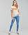 vaatteet Naiset Skinny-farkut Levi's WB-700 SERIES-720 Valkoinen/hopea