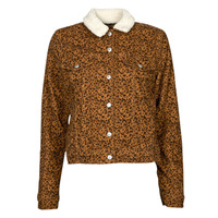 vaatteet Naiset Farkkutakki Levi's WT-TRUCKER-SHERPA Scratchy / Leopardi