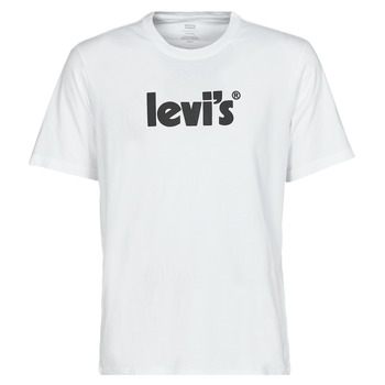 vaatteet Miehet Lyhythihainen t-paita Levi's SS RELAXED FIT TEE Poster / Valkoinen 