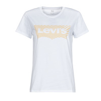 vaatteet Naiset Lyhythihainen t-paita Levi's THE PERFECT TEE Wavy / Fill / Valkoinen 
