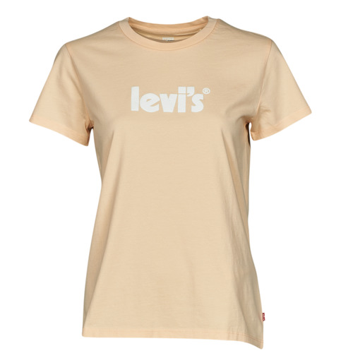 vaatteet Naiset Lyhythihainen t-paita Levi's THE PERFECT TEE Seasonal / Poster / Hunaja/vachetta / Puree