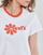 vaatteet Naiset Lyhythihainen t-paita Levi's GRAPHIC JORDIE TEE Poster / Chest / Hit / Valkoinen  / Oranssi / Rib