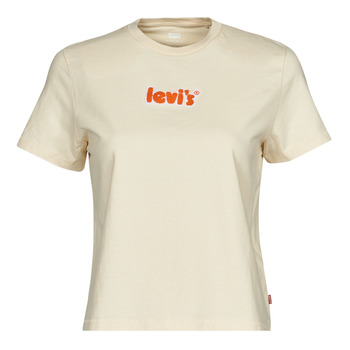 vaatteet Naiset Lyhythihainen t-paita Levi's GRAPHIC CLASSIC TEE Kirkkaan vihreä / Poster / Angora