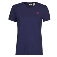 vaatteet Naiset Lyhythihainen t-paita Levi's PERFECT TEE Meri / Captain / Sininen