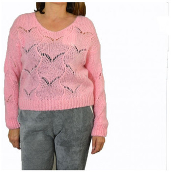 vaatteet Naiset T-paidat & Poolot Dinovo Scollo  V Intarsiato Vaaleanpunainen
