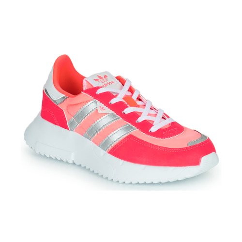 kengät Tytöt Matalavartiset tennarit adidas Originals RETROPY F2 C Vaaleanpunainen / Hopea