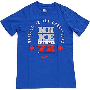 vaatteet Pojat Lyhythihainen t-paita Nike CAMISETA NIO  807287 Sininen