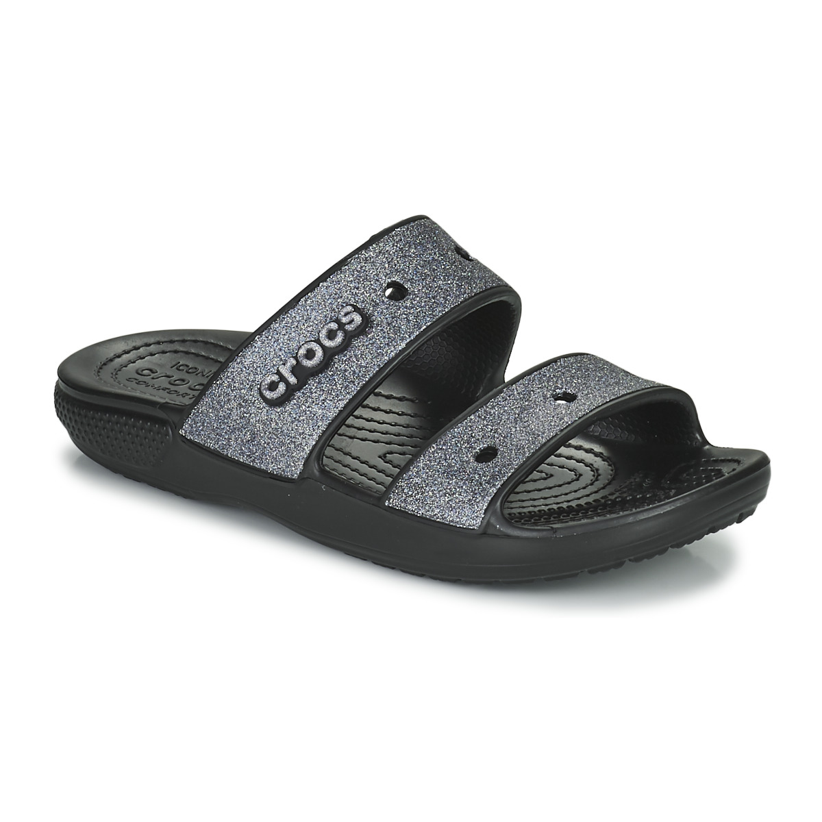 kengät Naiset Sandaalit Crocs CLASSIC CROC GLITTER II SANDAL Musta